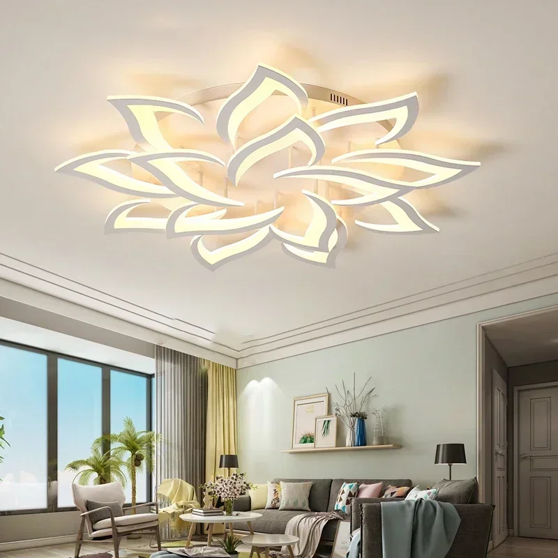 Interior Design Remote - Designer LED Petal Chandelier Living Room