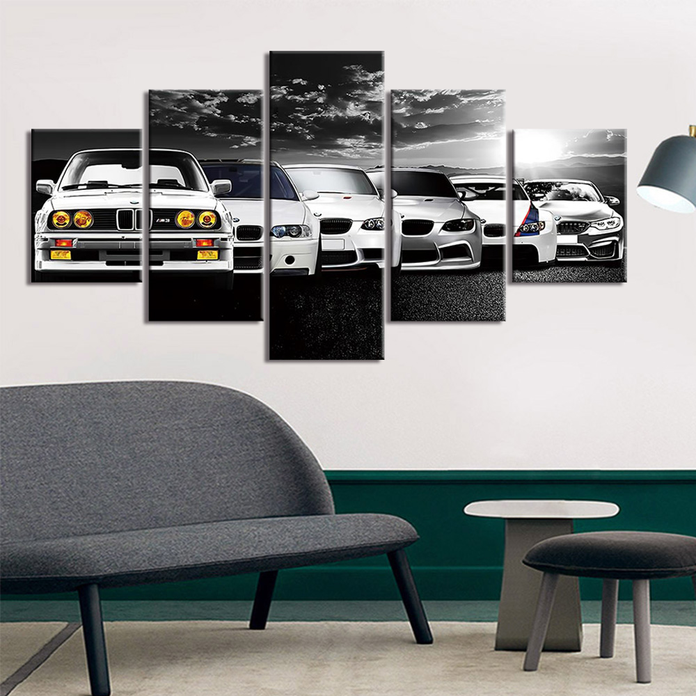 Interior Design Sketch - 5 Pieces Wall Art Canvas Poster