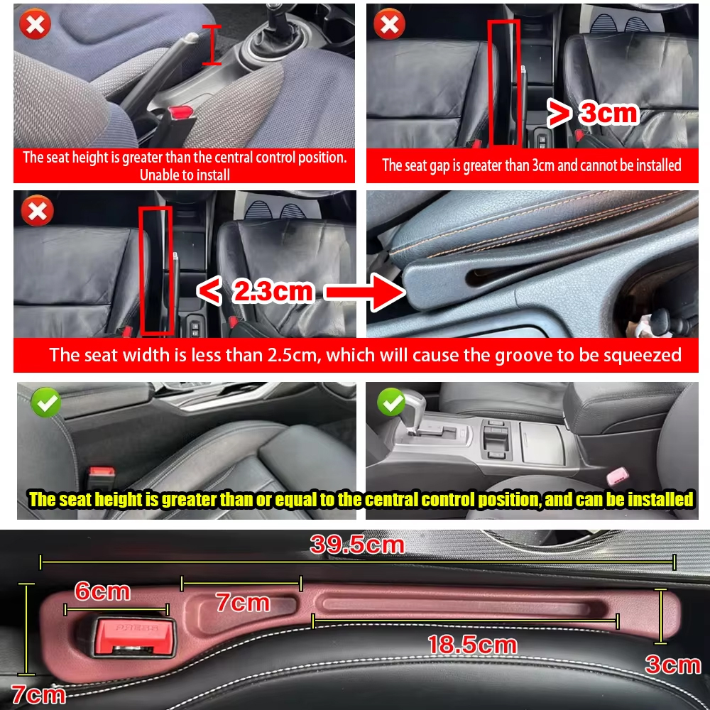 2pcs Car Seat Gap Filler, Dual - Interior Design Course 리뷰 및 가격