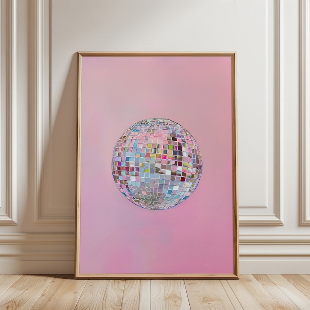 Silver Disco Ball Minimalist C - Interior Design Sketch 리뷰 및 가격