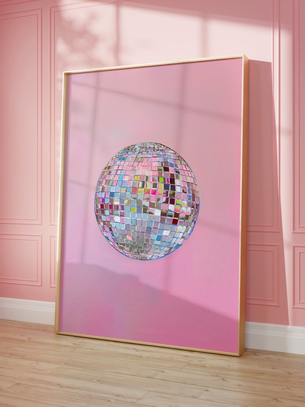 Silver Disco Ball Minimalist C - Interior Design Sketch 리뷰 및 가격