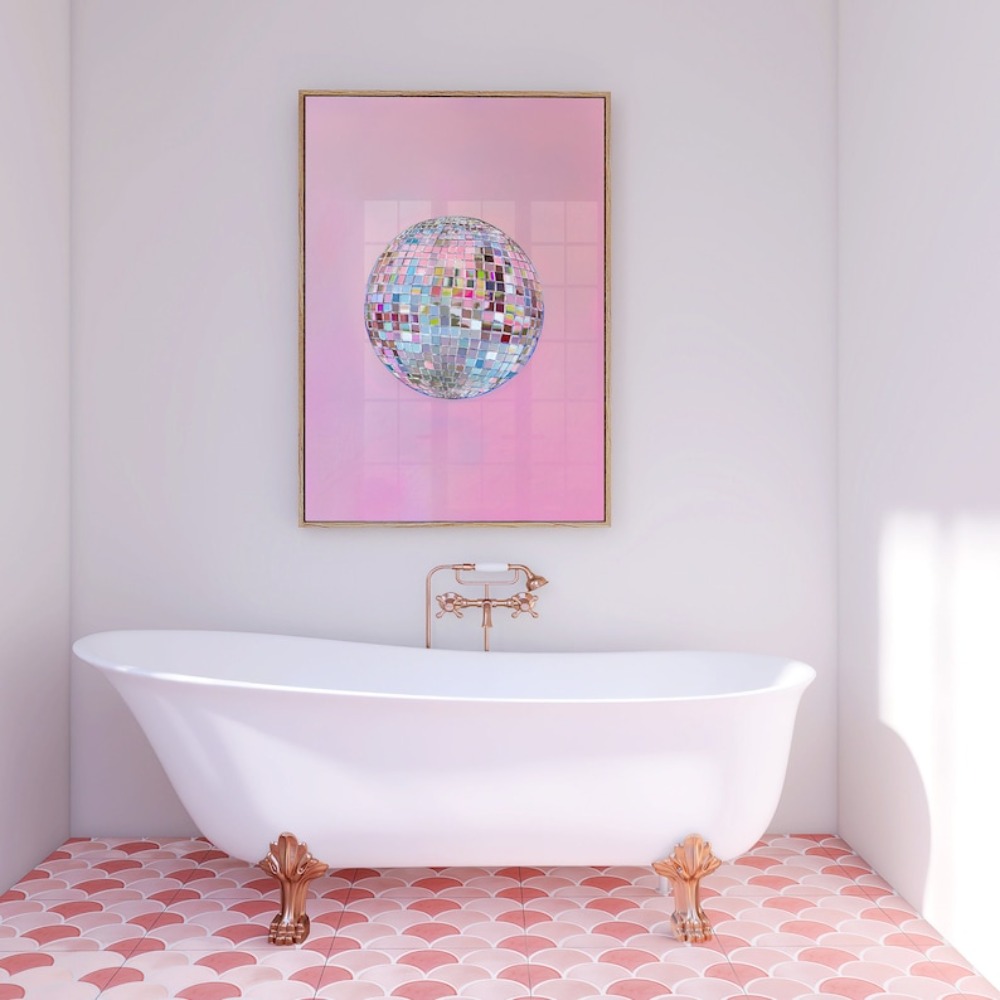Silver Disco Ball Minimalist C - Interior Design Sketch 리뷰 및 가격
