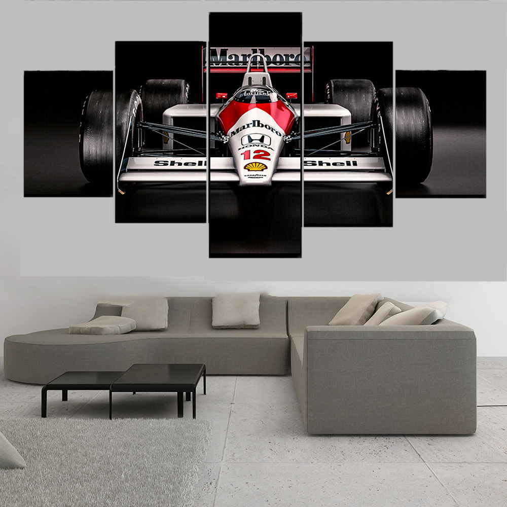 White Car 5 Pieces Canvas Wall - Interior Design Sketch 리뷰 및 가격
