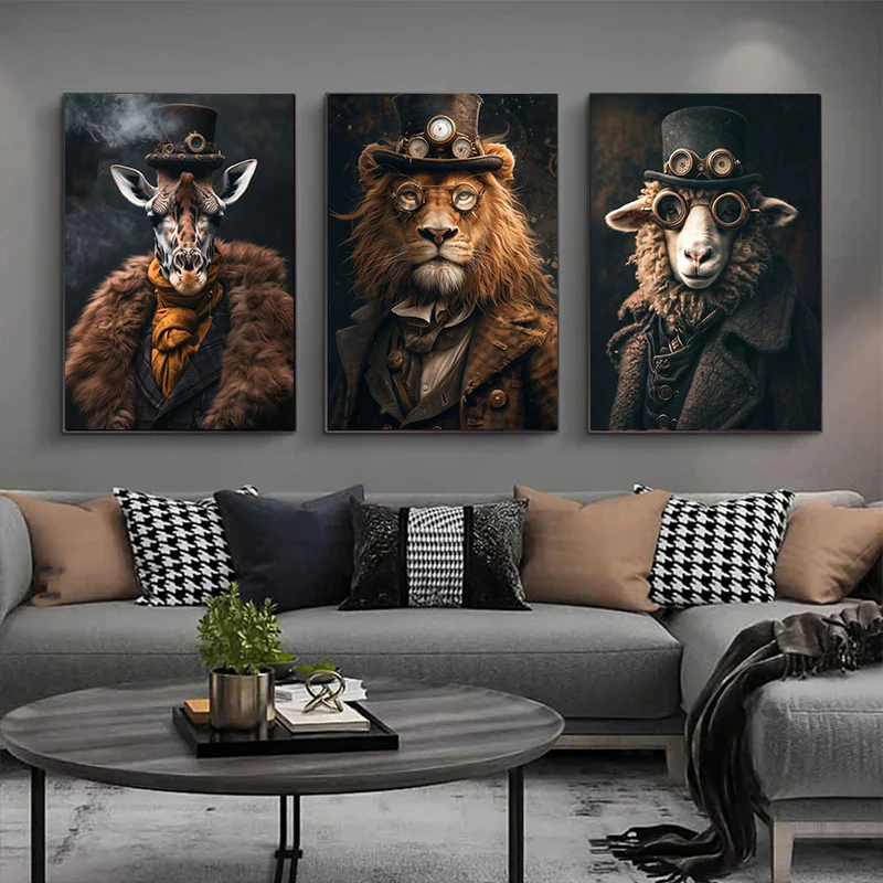 Cool Steampunk Animals Portrai - Interior Design Sketch 리뷰 및 가격