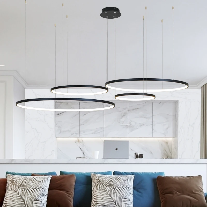 Modern LED Circle Rings Chande - Interior Design Remote 리뷰 및 가격