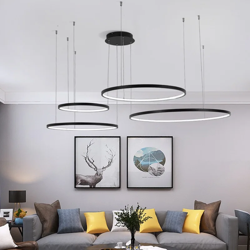 Modern LED Circle Rings Chande - Interior Design Remote 리뷰 및 가격