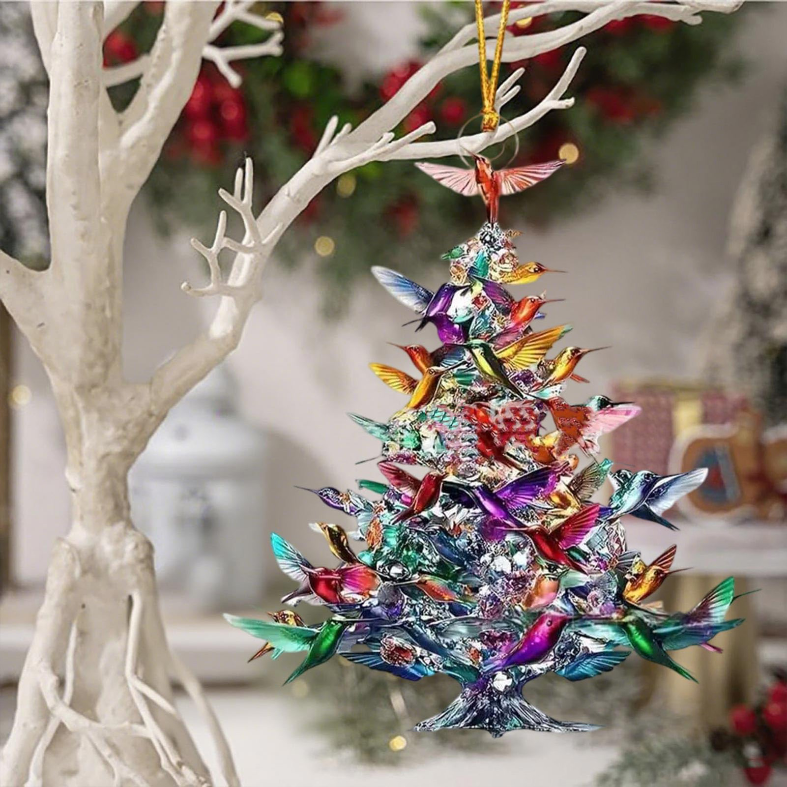 8cm 2D Acrylic Bird Ornaments  - Interior Design Xmas 리뷰 및 가격