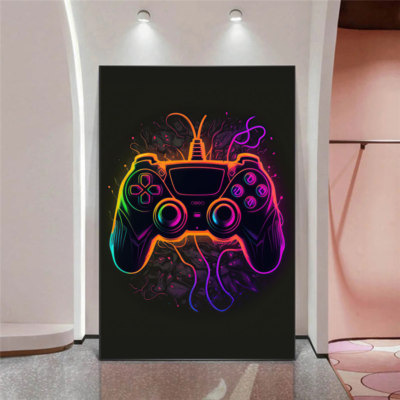 Neon Game Handle Posters and P - Interior Design Sketch 리뷰 및 가격