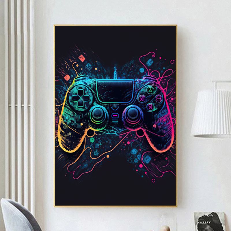 Neon Game Handle Posters and P - Interior Design Sketch 리뷰 및 가격