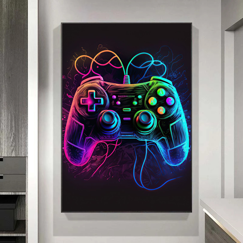 Neon Game Handle Posters and P - Interior Design Sketch 리뷰 및 가격