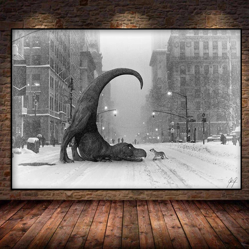 Retro Wanna Play Poster Dinosa - Interior Design Sketch 리뷰 및 가격
