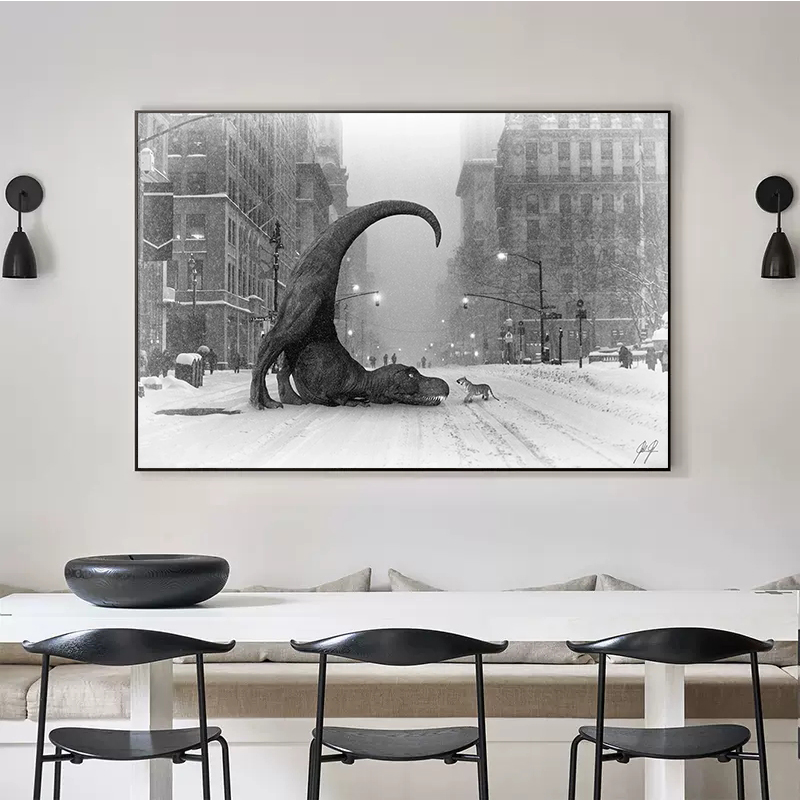 Retro Wanna Play Poster Dinosa - Interior Design Sketch 리뷰 및 가격