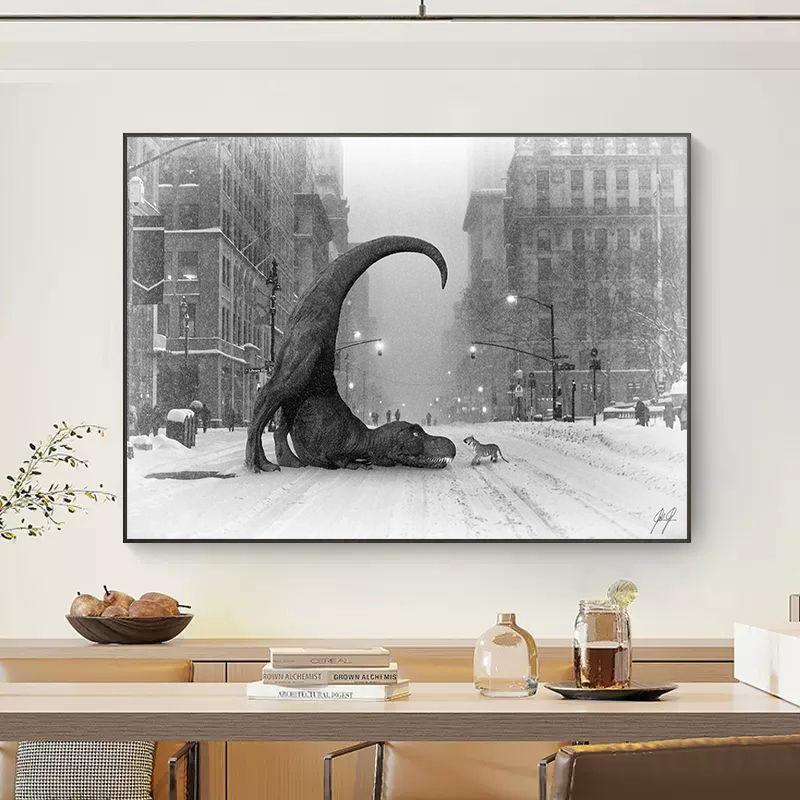 Retro Wanna Play Poster Dinosa - Interior Design Sketch 리뷰 및 가격