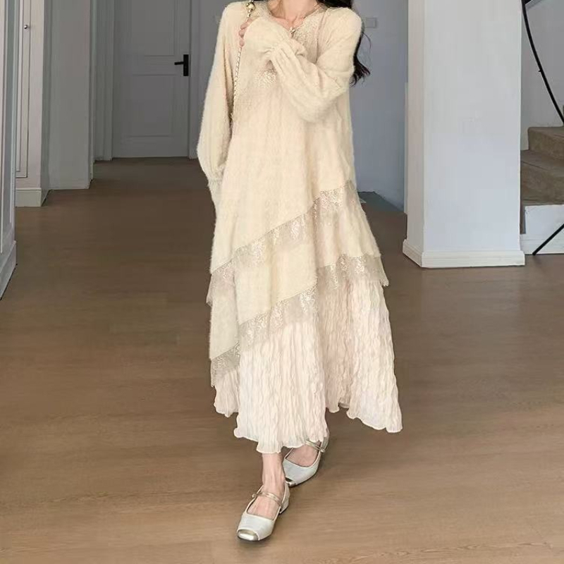 Knitted Jacquard Pleated Dress - Interior Design Xl 리뷰 및 가격