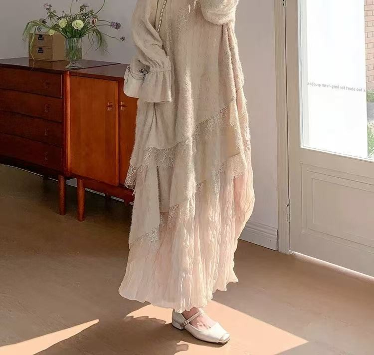 Knitted Jacquard Pleated Dress - Interior Design Xl 리뷰 및 가격