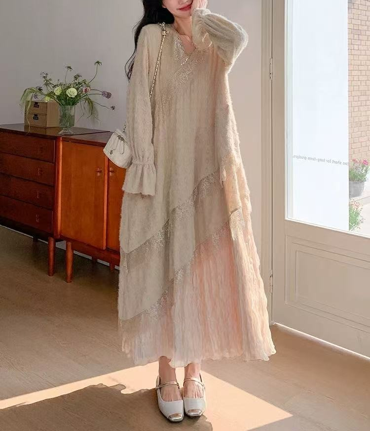 Knitted Jacquard Pleated Dress - Interior Design Xl 리뷰 및 가격