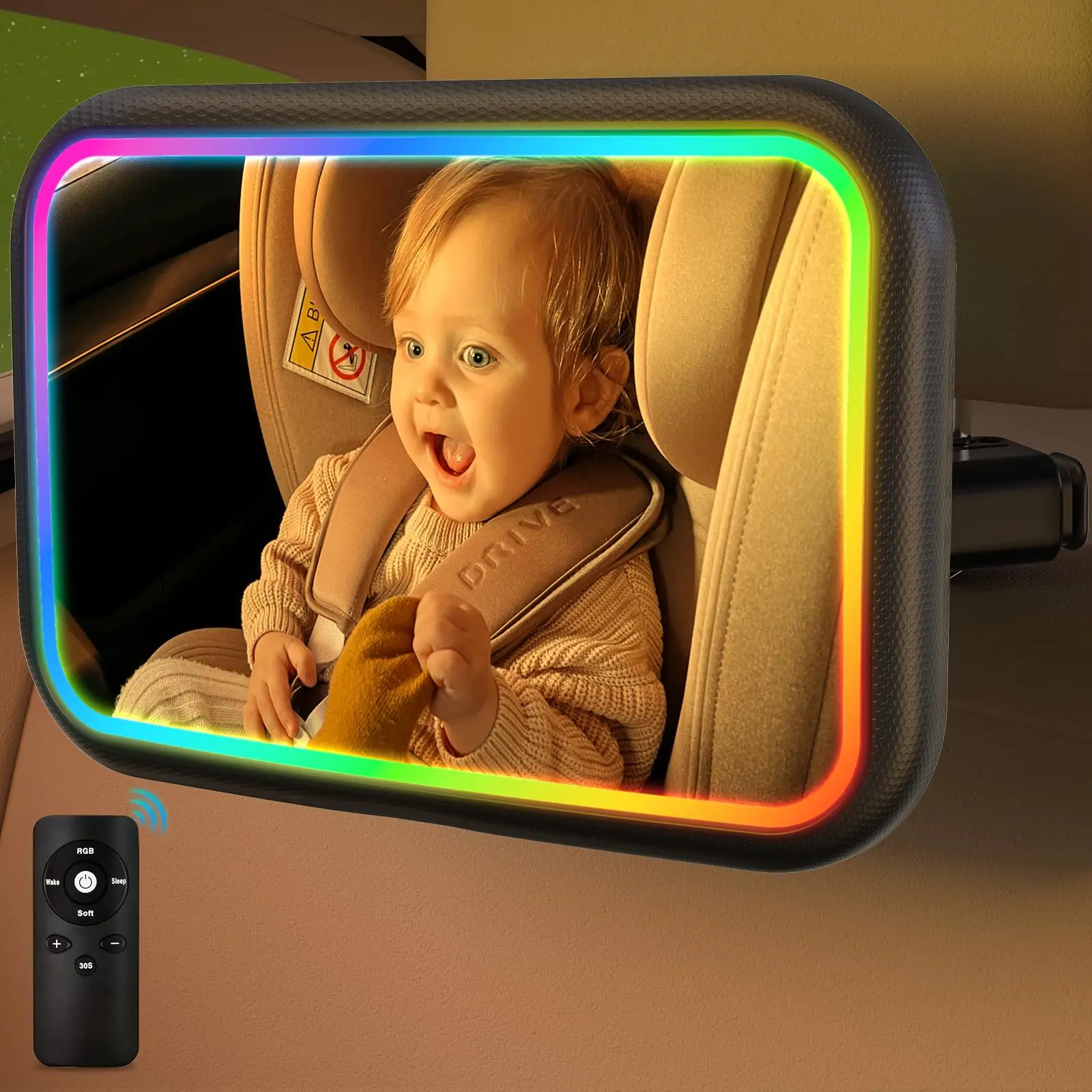 Baby Car Mirror with Light, 7  - Interior Design Remote 리뷰 및 가격