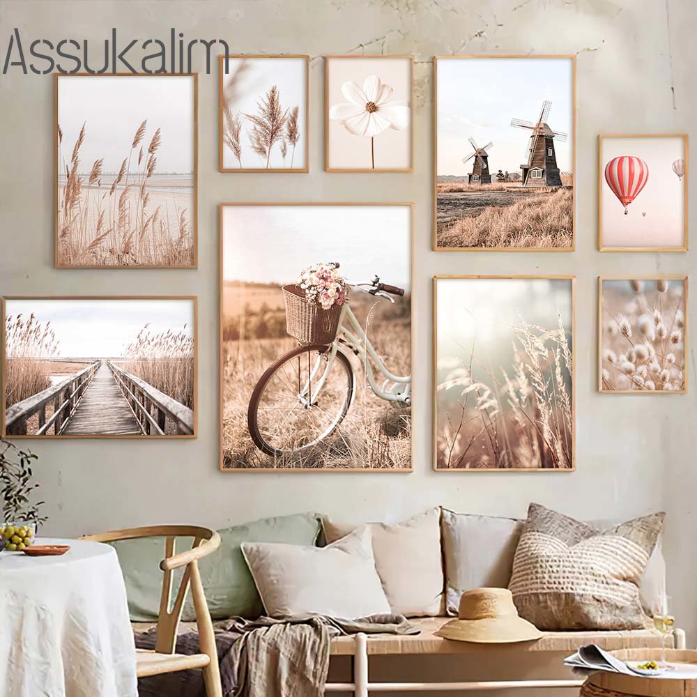 Landscape Beige Wall Art Bike  - Interior Design Sketch 리뷰 및 가격
